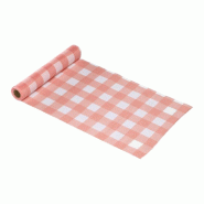Chemin de table Tarlatane vichy tangerine 28cm x 3m