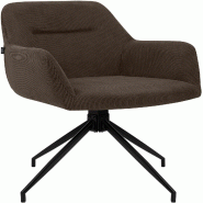 CLP Chaise de salle Ã  manger Merlinda en velours cÃ´telÃ© Cordon HBT: 85x58x60 cm Marron foncÃ© - marron textile 328314