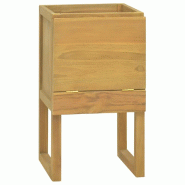 Helloshop26 - Armoire de salle de bain rangement élégant 41 x 40 x 75 cm en bois de teck naturel 02_0046966 - Bois massif 3000234521132