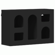 Helloshop26 - Armoire suspendue moderne 60 x 20 x 40 cm grand espace de stockage design épuré en bois d'ingénierie noir 02_0054801 - noir Bois mass