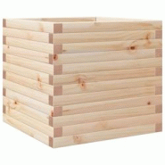 Helloshop26 - Jardinière bac lit surélevé plantes fleurs terrasse jardin 50 x 50 x 46 cm bois de pin massif marron 02_0037640 - 3000213914252