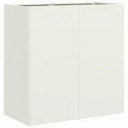 Helloshop26 - Jardinière extérieure moderne en acier laminé à froid dimension généreuse 80 x 40 x 80 cm avec fond ouvert blanc 02_0051499 - vert