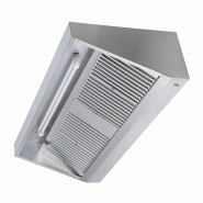 Hotte murale sans moteur 2000x700x450mm avec éclairage, filtre et robinet de vidange PREMIUM / GOLDINOX - 3701770824618