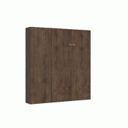 Itamoby Lit Kentaro Noce 120 avec colonne gauche-droite - marron VEKEN120COLAT-NC