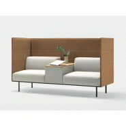 Banquette 2 personnes Escalas avec cloisons de confidentialité Banquette 2 personnes Escalas avec cloisons de confidentialité