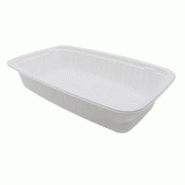 Packnwood FHC - 360Pcs - Barquette scellable de format 1/4 rectangle 264x55mm 1500ml - blanc plastique FHC209GN4L55 Packnwood FHC - 360Pcs - Barquette scellable de format 1/4 rectangle 264x55mm 1500ml - blanc plastique FHC209GN4L55
