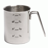 Pichet mesureur gradué acier inoxydable 1L | Aps - CC402
