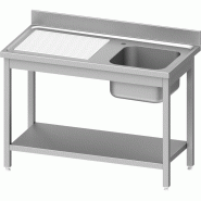 Plonge 1-bac (d) avec étagère basse 1000x600x850 mm à monter - P954466100