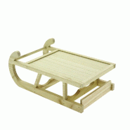 Présentoir en bois naturel 2 bouteilles forme luge 35x20,5x10,5/14,5cm - par 12 Présentoir en bois naturel 2 bouteilles forme luge 35x20,5x10,5/14,5cm - par 12