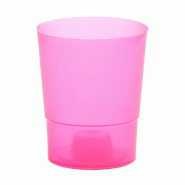 Prosperplast - Pot COUBI ORCHID 1,1 L - 12,5x12,5x14,7 cm, rose transparent - rose plastique polypropylène ZA3909