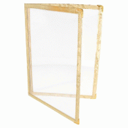 Protège menu 2 volets A5 PVC bordure or