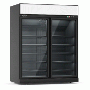 Réfrigérateur 2 portes en verre Noir professionnel Noir Combisteel - 7455.2405 - noir 7455.2405