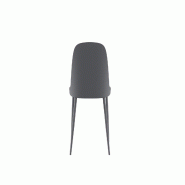 Stones Chaise Venus en polypropylène gris foncé, design moderne et minimaliste, empilable, structure robuste pour une utilisation en intérieur - Om