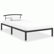 VidaXL Cadre de lit sans matelas noir métal 100x200 cm Modèle Pervioris - 284657