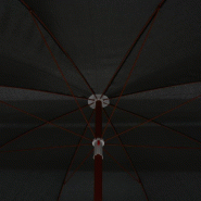 VidaXL Parasol de jardin avec mât en acier 300 cm anthracite Modèle Soleil Polaris Plus - noir 47806