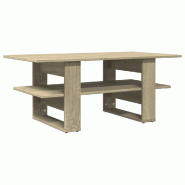 VidaXL Table basse chêne sonoma 102x55x42 cm bois d'ingénierie Modèle Balcon Sirocco Prime - 823264