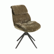 Angel Cerdá Chaise pivotante en velours vert olive 4248C 53 x 68 x 94 - vert textile 8435631045359