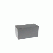 Ballotin gris intérieur argent 250g 12x6x6cm - par 50 - Carton recyclable 330g/m2