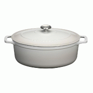 Cocotte ovale Le Chasseur 29 cm Macadamia 500 cl Blanc Rond Fonte Chasseur 37x24.5 cm - blanc fonte 3244334729610