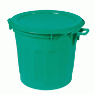 Couvercle plat pour conteneur alimentaire HACCP 75L Gilac - Vert_0