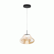 Fabas Luce Suspension Deva Ø250 Mm Ambre, Led 14 W 1510 Lm, Intensité Variable, Structure En Métal Et Verre Borosilicate - Deva - orange 8019282546580