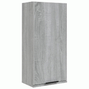 Helloshop26 - Armoire de salle de bain murale classique 32 x 20 x 67 cm grand rangement design épuré en bois d'ingénierie gris 02_0048298 - gris Bo