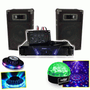 Ibiza Sound IBIZA DJ-300 Kit de sonorisation DISCO 480W + jeux de lumières - 3700804176952