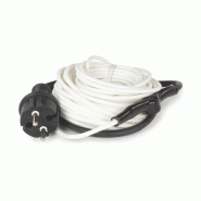 Perel Cordon chauffant antigel pour tuyauterie, avec thermostat, usage intérieur et extérieur, IP68, 12 m - 120-0T