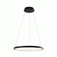 ROSSINI ILLUMINAZIONE Zerum Suspension Led 25W 3000K Noir - Lampe Annulaire En Aluminium Ip20 Design Minimal Pour Les Environnements Modernes - Groupe
