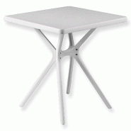 Table Hugo en résine blanche 70x70 cm - blanc 9006218900102