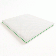 THE WHITE STONE Surmatelas simple 90 x 190 Mousse mémoire Breeze 9 zones | H 5 cm | Fabriqué en Italie - blanc multi-matériau DIDYICEH5-90X190X5
