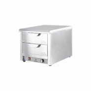 Tiroir inox chauffant 2 x GN 1/1 (P)100 mm, 1500 W, 220 V - MONO