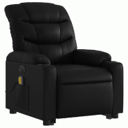 VidaXL Fauteuil inclinable de massage électrique noir similicuir Modèle Ordelis - 3206620