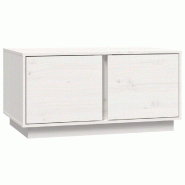 VidaXL Table basse Blanc 80x50x40 cm Bois massif de pin Modèle Helios Chic - 814420