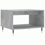 VidaXL Table basse gris béton 60x50x40 cm bois d'ingénierie Modèle Aero Chic - 829248