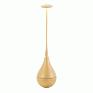 Zafferano Dondolina - Lampe de table LED rechargeable IP65, sans fil, variateur - Design italien, couleur or - doré 8054040727191
