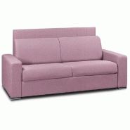 CANAPÉ LIT LEVALLOIS EXPRESS LATTES 120CM MATELAS 16CM TÊTE DE LIT INTÉGRÉE VELOURS  ROSE