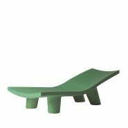 Chaise longue design LOW LITA - vert malva
