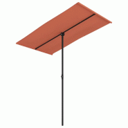 Helloshop26 - Parasol d'extérieur avec mât en aluminium 180 x 130 cm orange 02_0008218 - 3000439582723