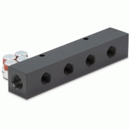 A64, 7 Port, Hydraulic Manifold, 178 mm Long