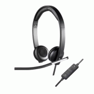 Logitech 981-000519 casque Avec fil Arceau Bureau/Centre d'appels USB Type-A Noir, Argent