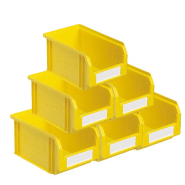 Lot de 54 bacs à bec plastique 3.8l jaune_0