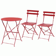 Lot table et chaises de terrasse - pliables et traités anti-UV - usage intérieur et extérieur Lot table et chaises de terrasse - pliables et traités anti-UV - usage intérieur et extérieur