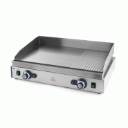 Plaque de cuisson - plaque 2/3 lisse, 1/3 rainuré - 750x510x260 mm ... - P203163