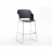 Lot de 2 chaises hautes Clop avec repose-pieds et coque polypropylène Lot de 2 chaises hautes Clop avec repose-pieds et coque polypropylène