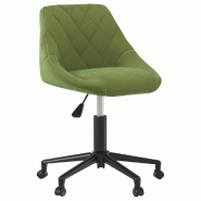 VidaXL Chaise pivotante de salle à manger Vert clair Velours Modèle Velmora - 8720286755624