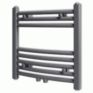 VidaXL Sèche Serviettes Eau Chaude à Rails Incurvés Gris 480 X 480 Mm - gris 141896 VidaXL Sèche Serviettes Eau Chaude à Rails Incurvés Gris 480 X 480 Mm - gris 141896