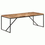 VidaXL Table à dîner 200x90x76 cm Bois massif d'acacia et de manguier Modèle Polaris Prime - 323554