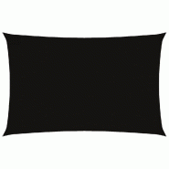 VidaXL Voile de parasol tissu oxford rectangulaire 2,5x5 m noir Modèle Soleil Couchant - noir 135759