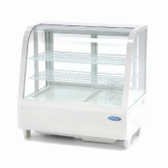 Vitrine réfrigérée à gâteaux incurvée - 100 L - Blanche | Maxima